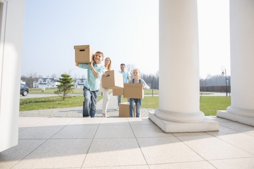 House removals team planning a move in Herne Hill near local residential streets