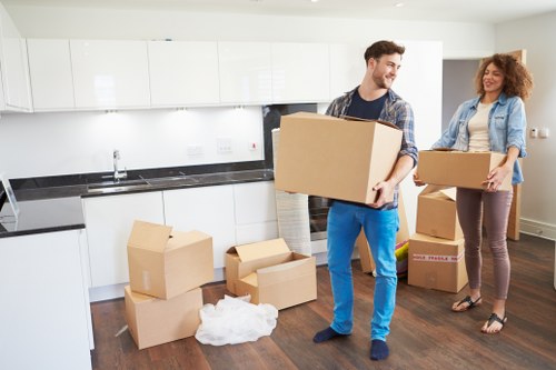 Packing and loading furniture into a van for a Herne Hill move