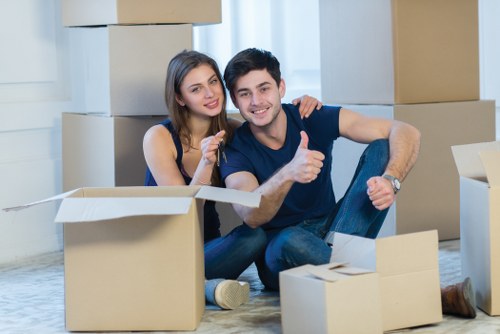 Checklist and packing materials for a local business move