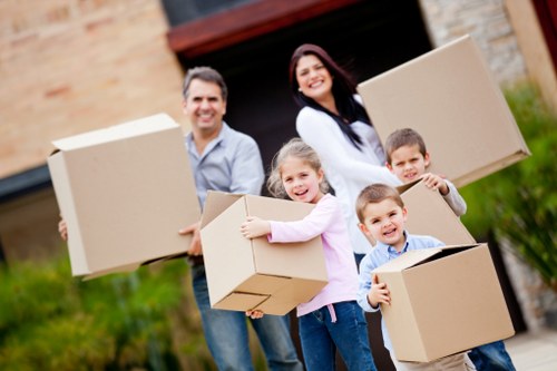 Removal van and moving boxes for a Herne Hill home move