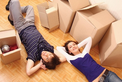 Packing supplies and stacked boxes for removals in Herne Hill