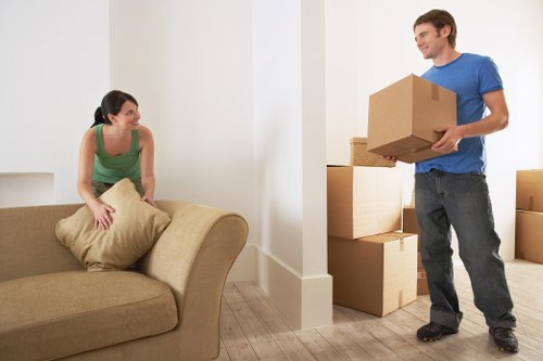 Removal truck loading support for a residential move in Herne Hill